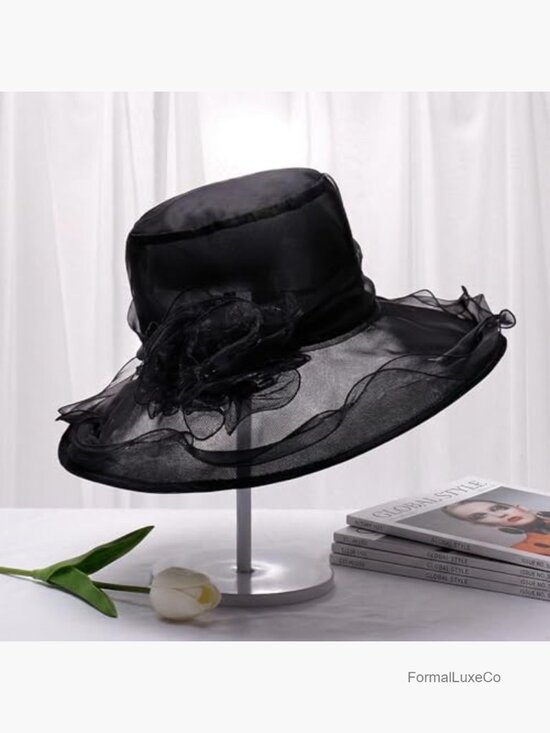 Elegant Organza Fascinator Hat Derby Tea Party Wedding Headpiece main image 5